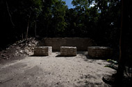 Macanxoc Temple at Coba - coba mayan ruins,coba mayan temple,mayan temple pictures,mayan ruins photos